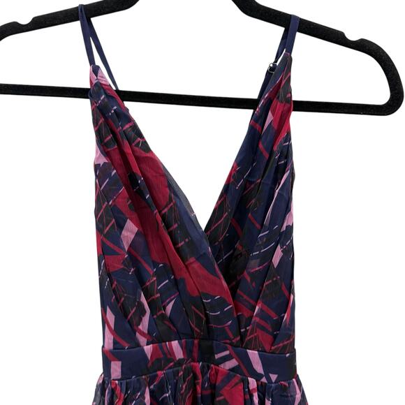 LULUS NwT Britannia Navy Blue Print Skater Dress Size M - Picture 4 of 9